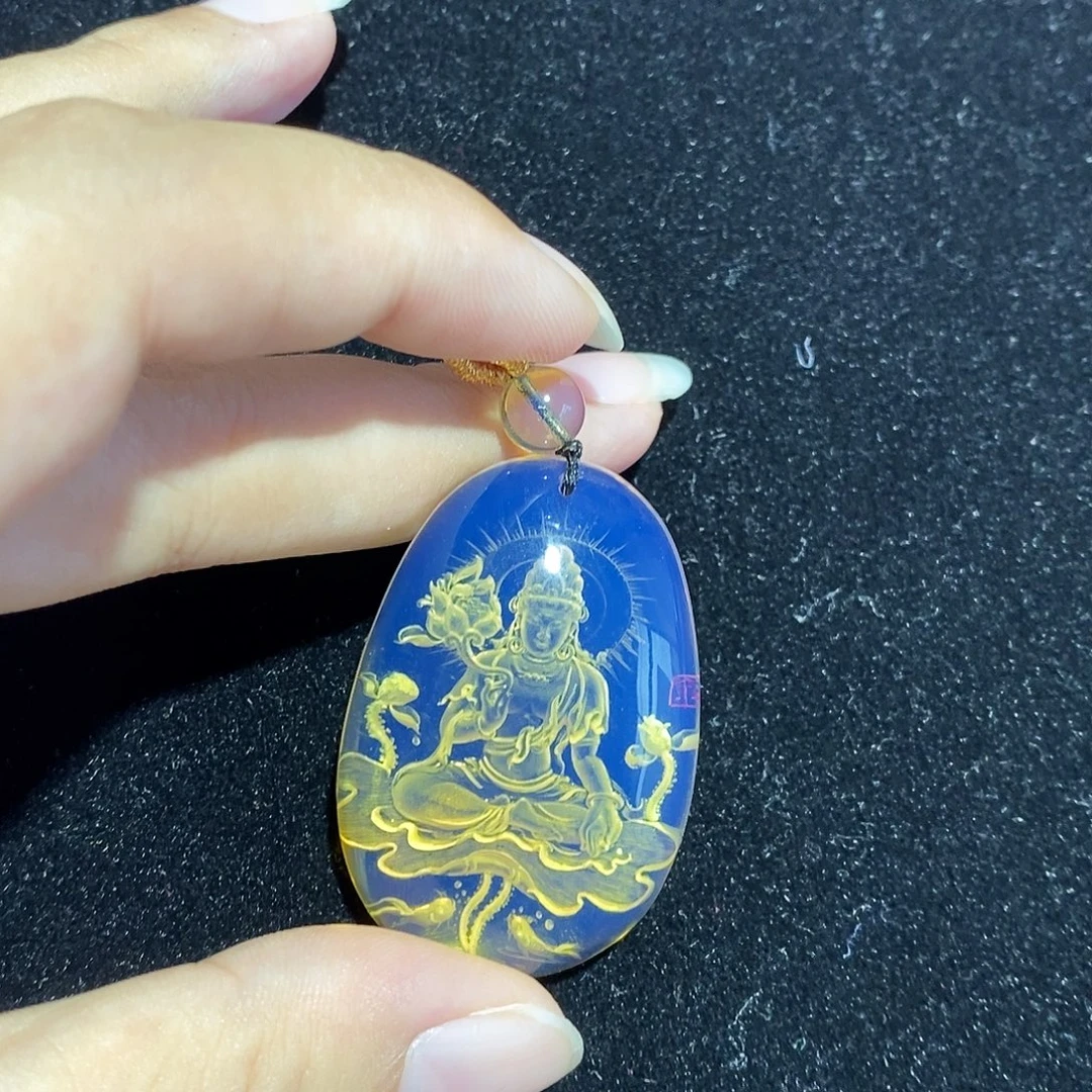 琥珀未镶嵌珠宝奇石大势至菩萨