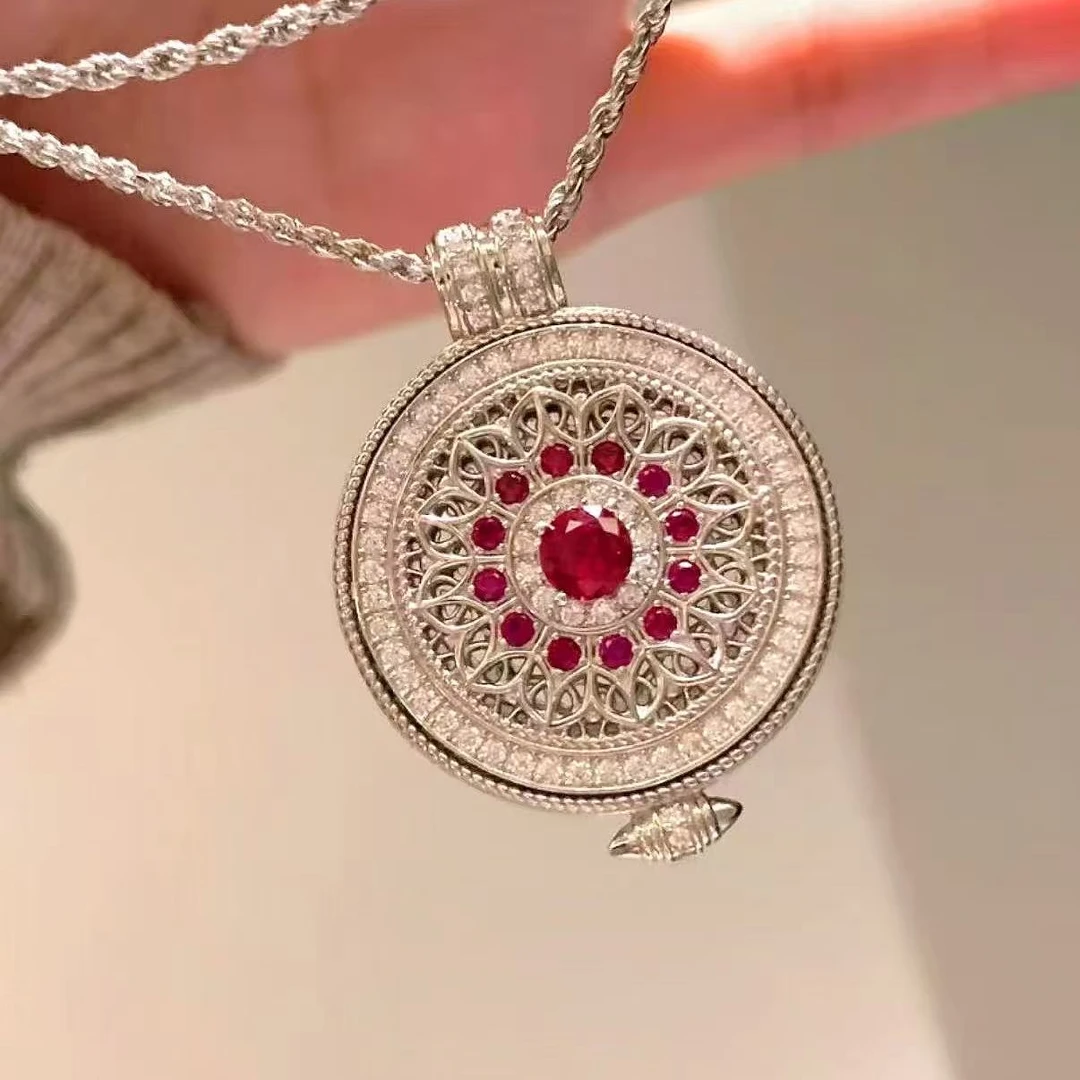 QANNA【宝石八宝罗盘】【可旋转满钻】设计款轻奢钻石吊坠（不含链）AY