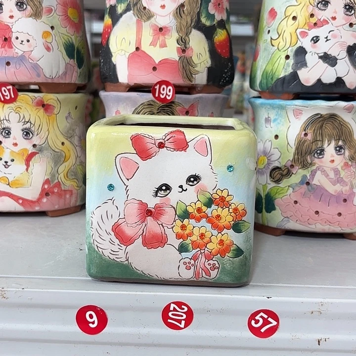 景德镇手绘花盆陶瓷8/10