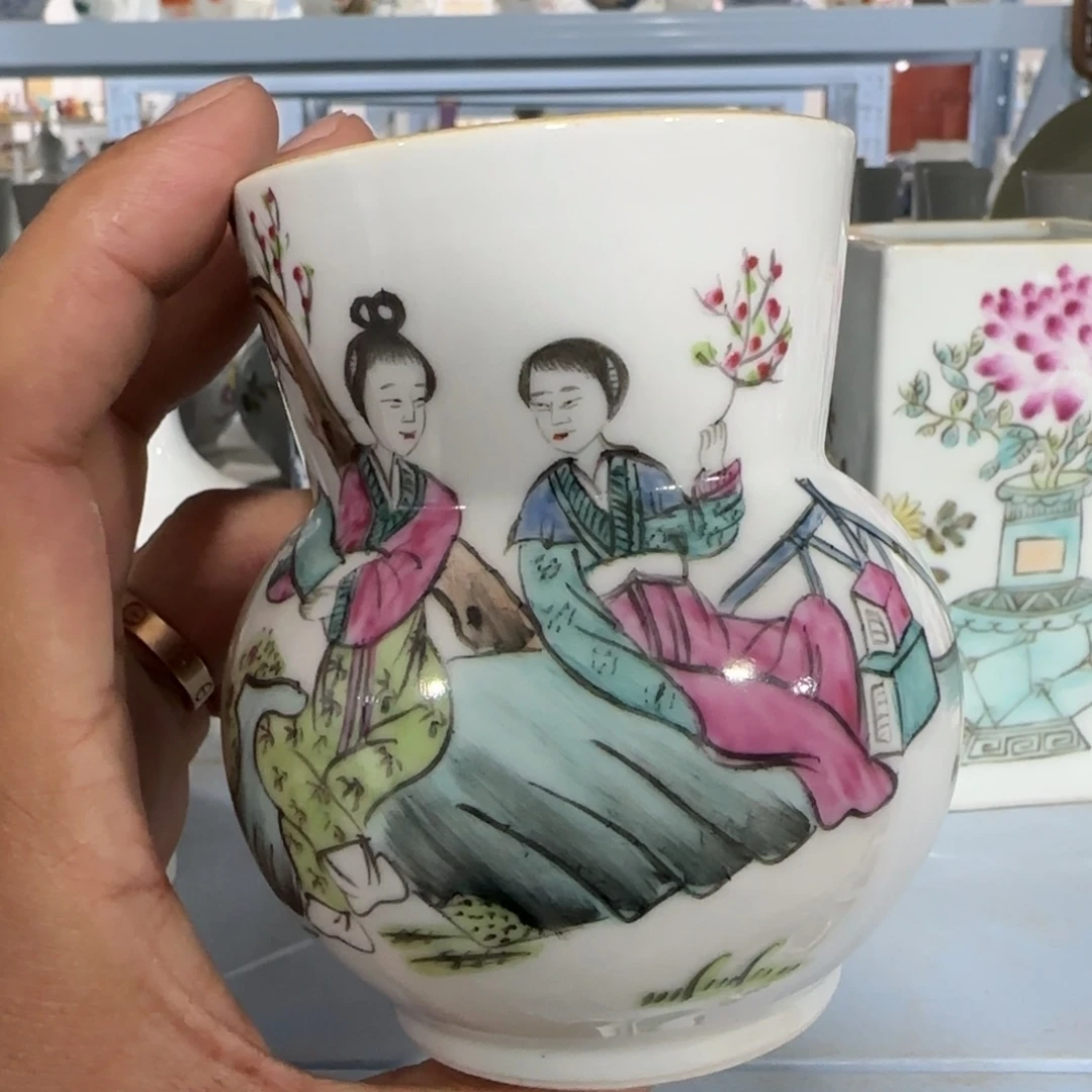 手绘瓷器，全部处理