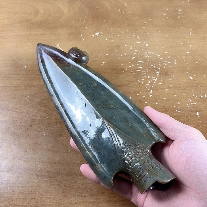 和田玉未镶嵌挂件D****舟
