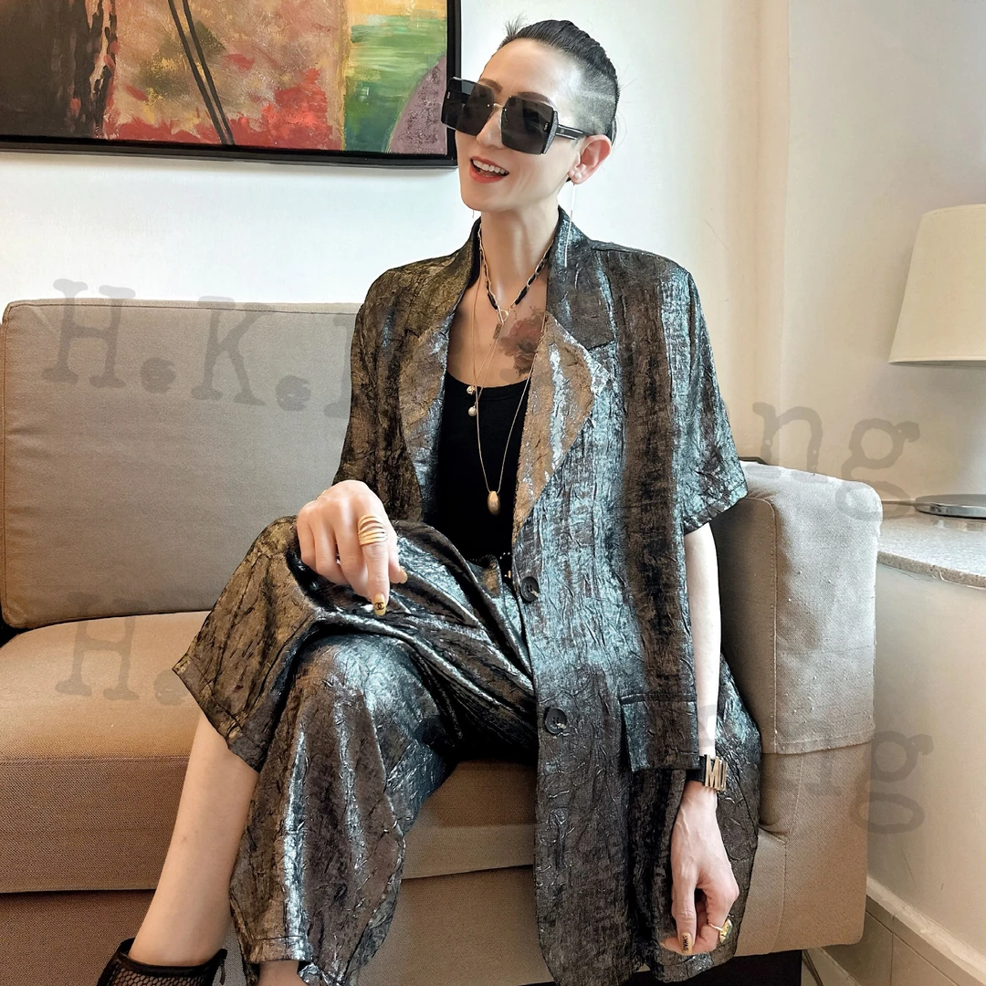 伦哥定制 I 八分裤套装-轻奢时尚气质重工设计师西服0305#0309#