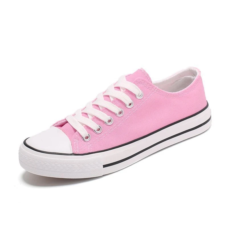 透气硫化夏季休闲粉色男帆布鞋时尚韩版流浪丹宁风