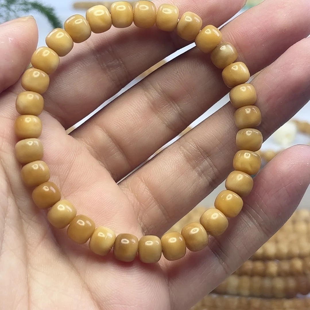 菩提根/象牙果把件小*龙脊菩提玉化单圈带钥匙孔