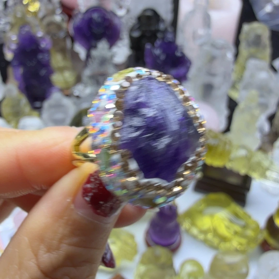 水晶未镶嵌珠宝半成品