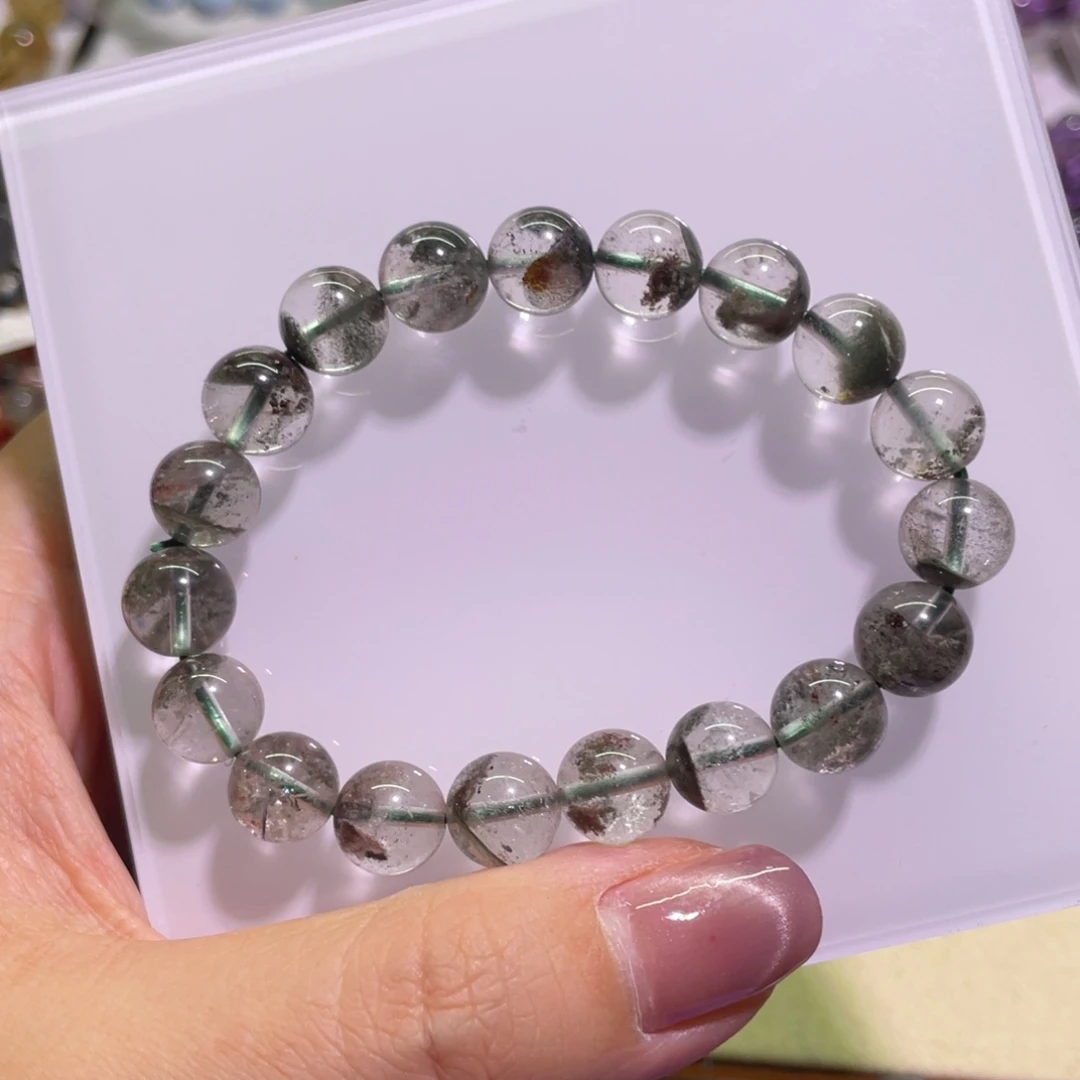 未镶嵌水晶手链10mm绿幽灵