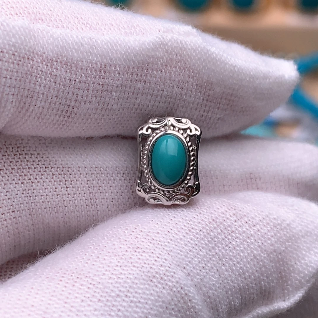 绿松石银S925镶嵌珠宝奇石