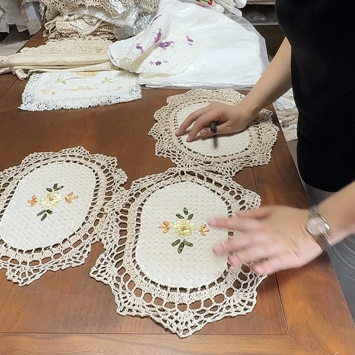 毛绒蚕丝亚麻绸缎001-34/25厘米6个