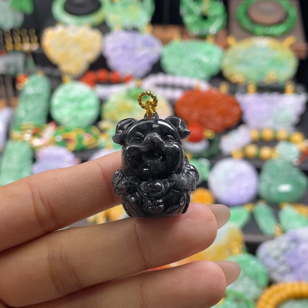 翡翠未镶嵌颈饰代编织