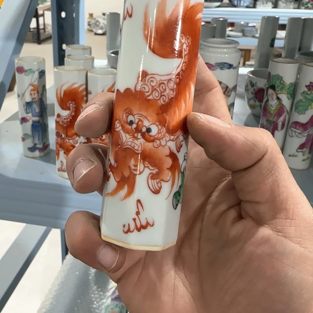 瓷片摆件手绘瓷器全部处理