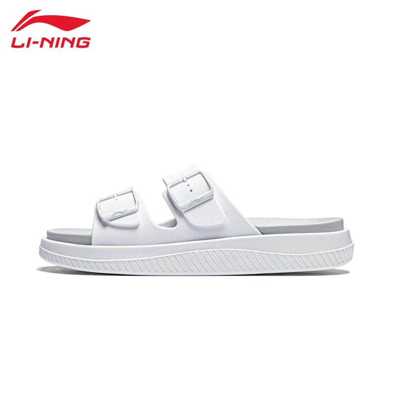 李宁拖鞋女夏季运动跑步彩色舒适防滑轻便外穿一字拖潮流凉鞋012