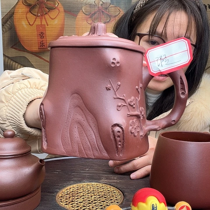 紫砂茶杯原矿紫砂杯