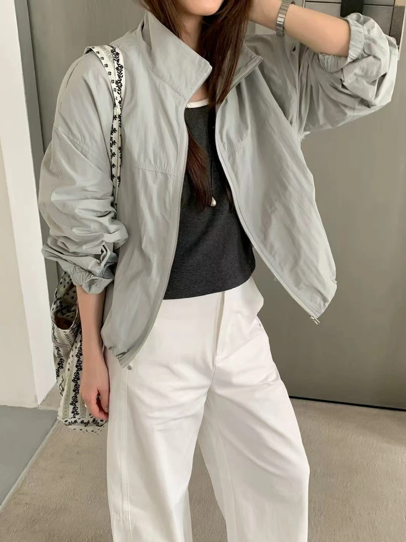 abow@82371 韩系简约百搭休闲立领外套 5-11