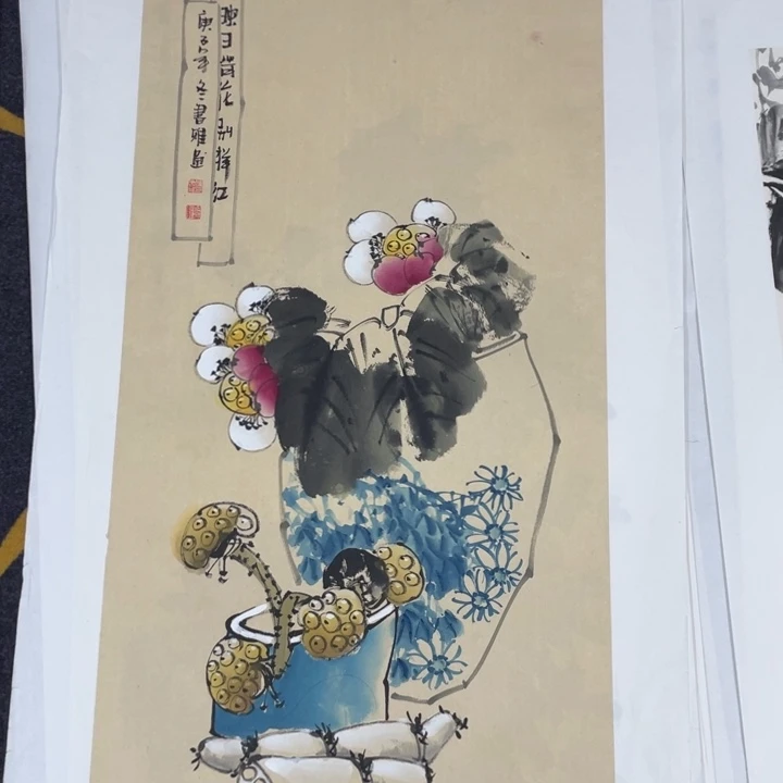 国画三尺竖幅作品
