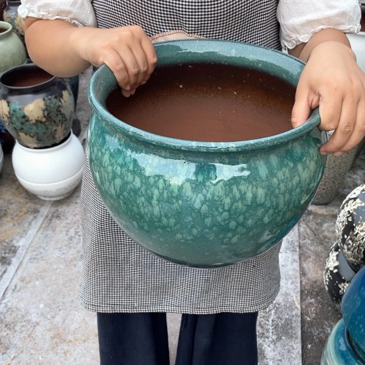 紫砂花盆口30高25正品正品