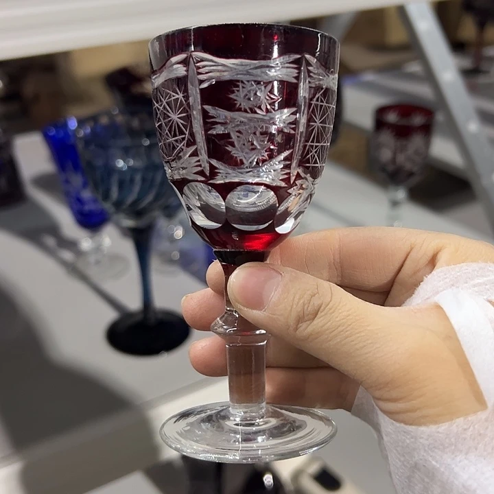 手柄款水晶玻璃微瑕一个