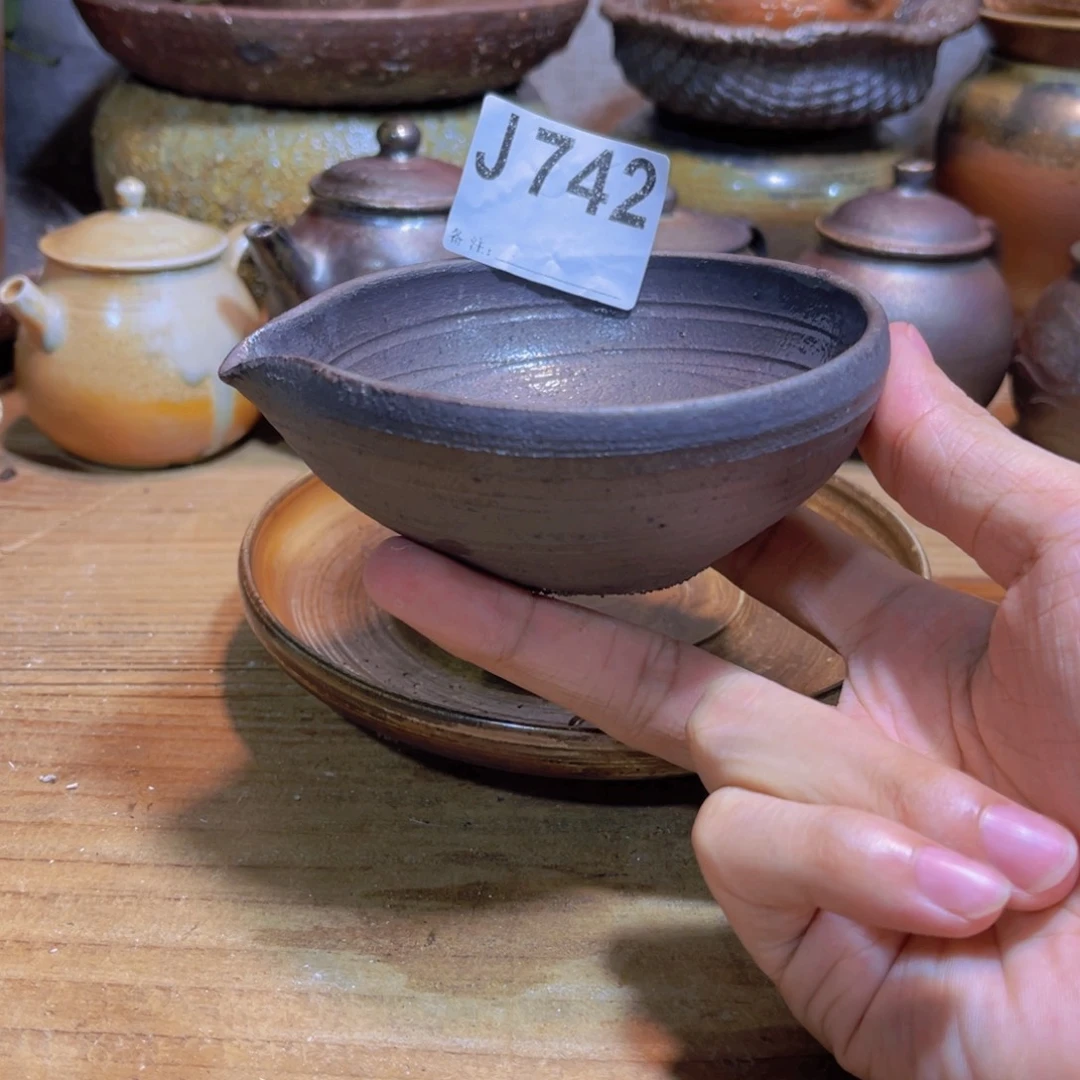 纯手工制作工艺（柴烧）裸烧纯手工制作柴烧杯742
