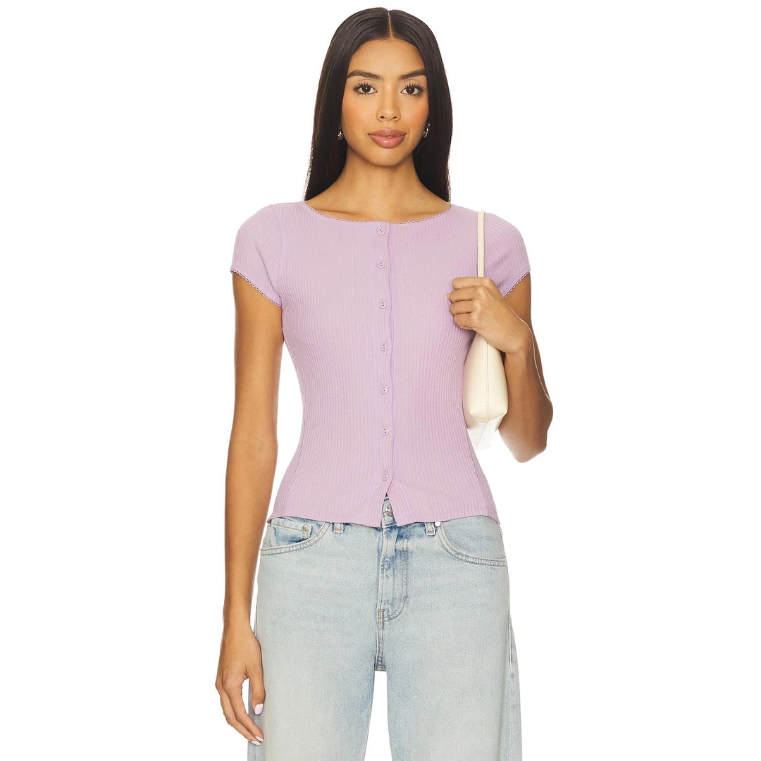 FREE PEOPLE MOST WANTED 开襟羊毛衫 薰衣草 T恤