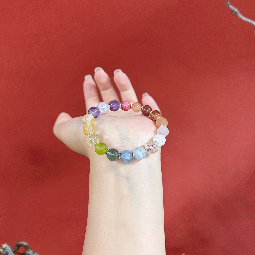 【富贵多宝】设计款缤纷糖果色多宝水晶手串