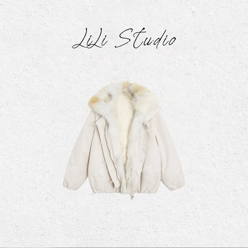 PCNY丨不理理「雾岛寻踪」狐狸毛毛领牛角扣保暖90羽绒服