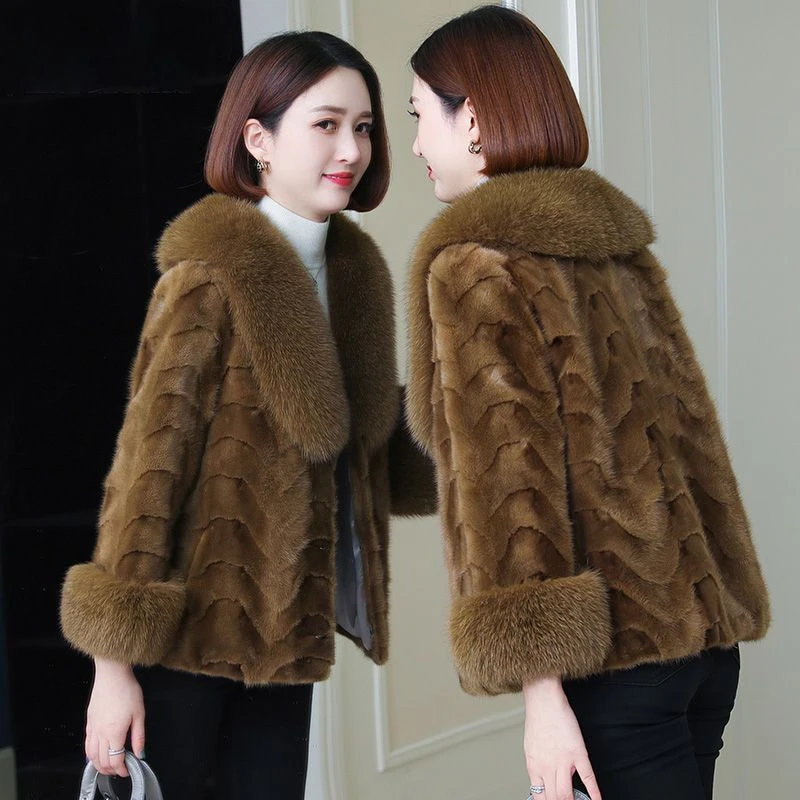 皮草外套女款爆款2025新款小个子百搭显瘦水貂绒毛轻奢时尚外套女