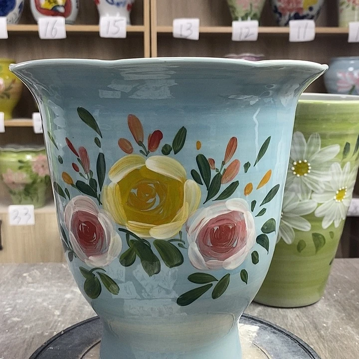 摆件12zp景德镇陶瓷花盆