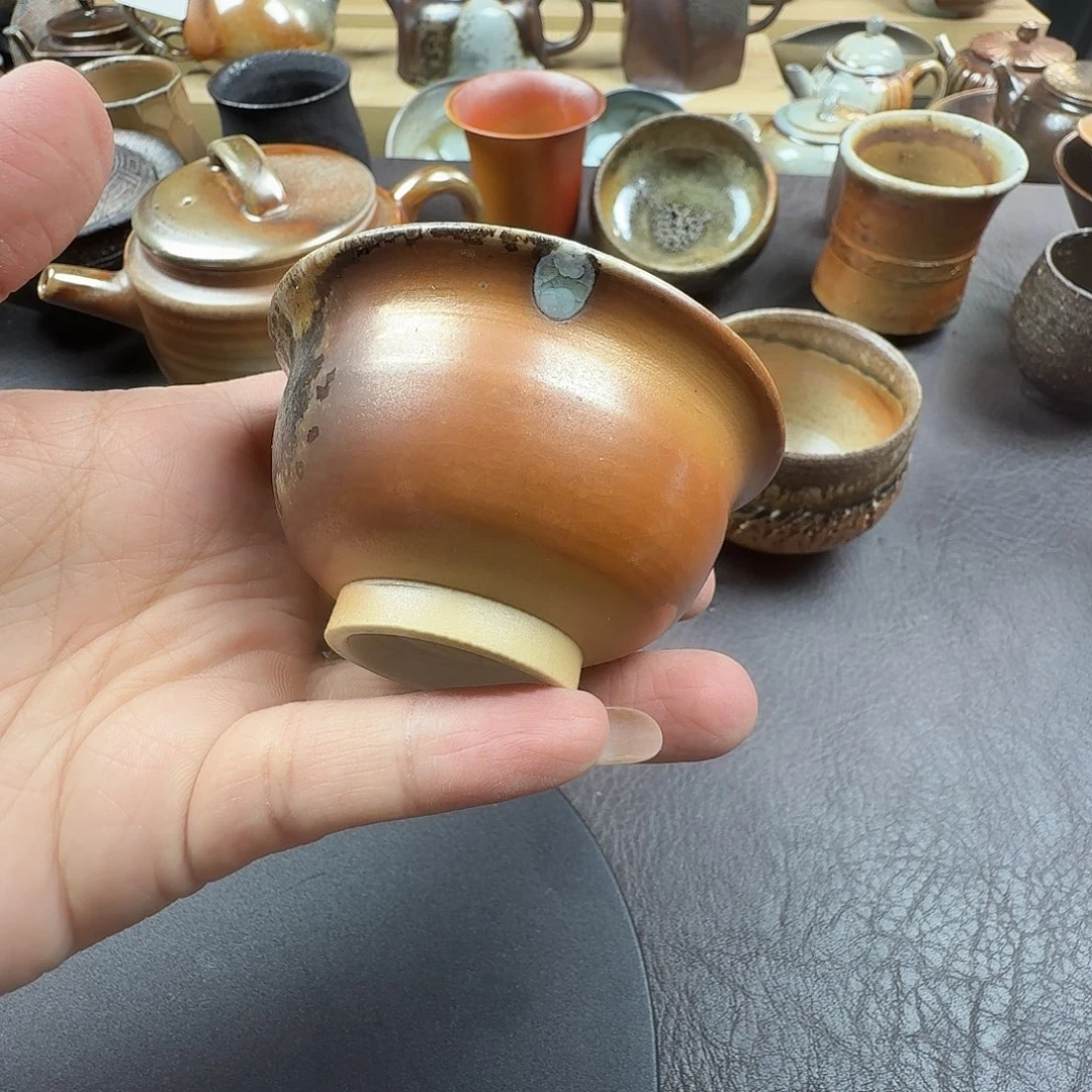 手工手作柴烧主人杯