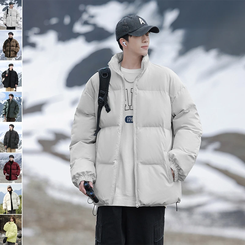 保暖秋冬季棉衣男中性风潮流ins面包服情侣宽松立领棉袄外套棉服