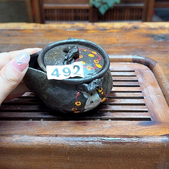 纯手工制作粗陶茶具