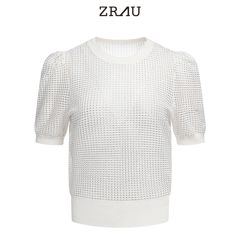 【昕昕严选】ZRAU夏季新款精致短袖针织衫百搭Z1241M0018