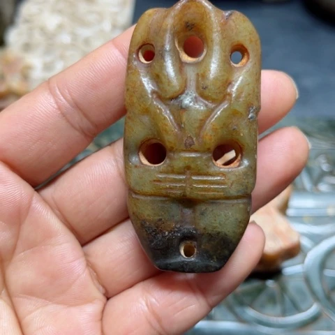 吊坠白玉菩提把件