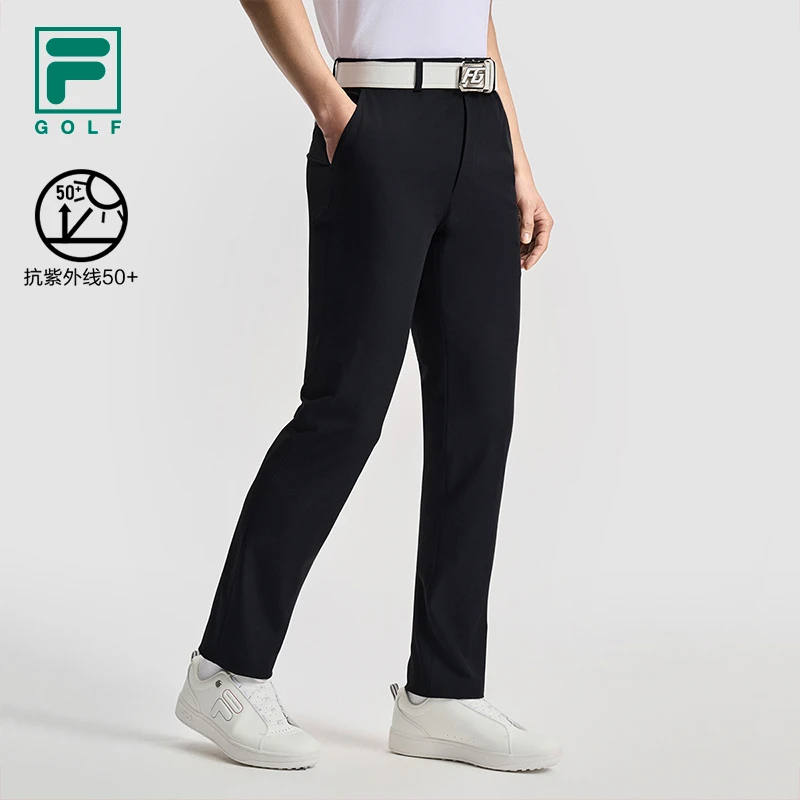 Fila/斐乐男士春夏新款【舒适弹力】透气休闲梭织长裤A11M525803F