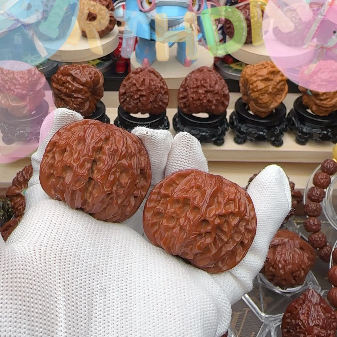 文玩核桃吊坠41全品红磨盘