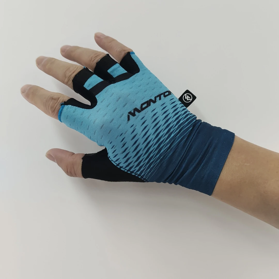 Monton脉腾半指手套皓羽蓝色