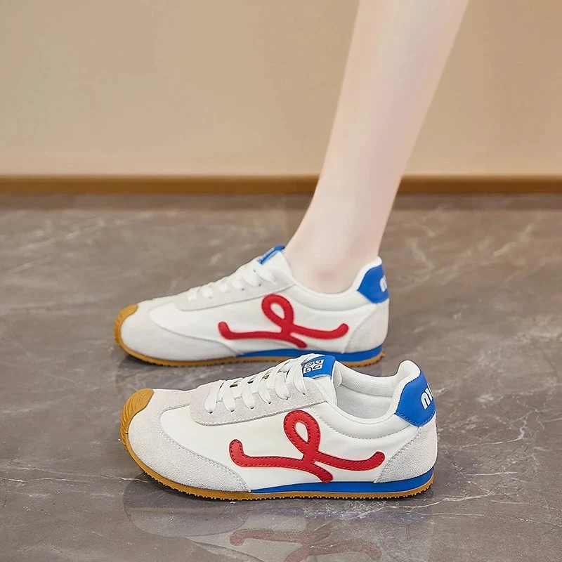 德训鞋女2025年新款春季百搭休闲鞋