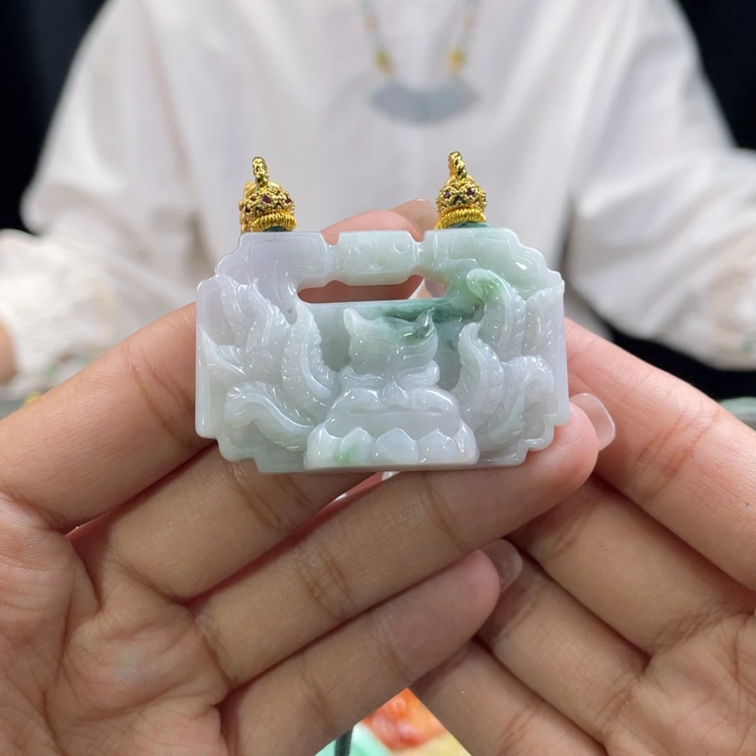 翡翠颈饰未镶嵌代编织