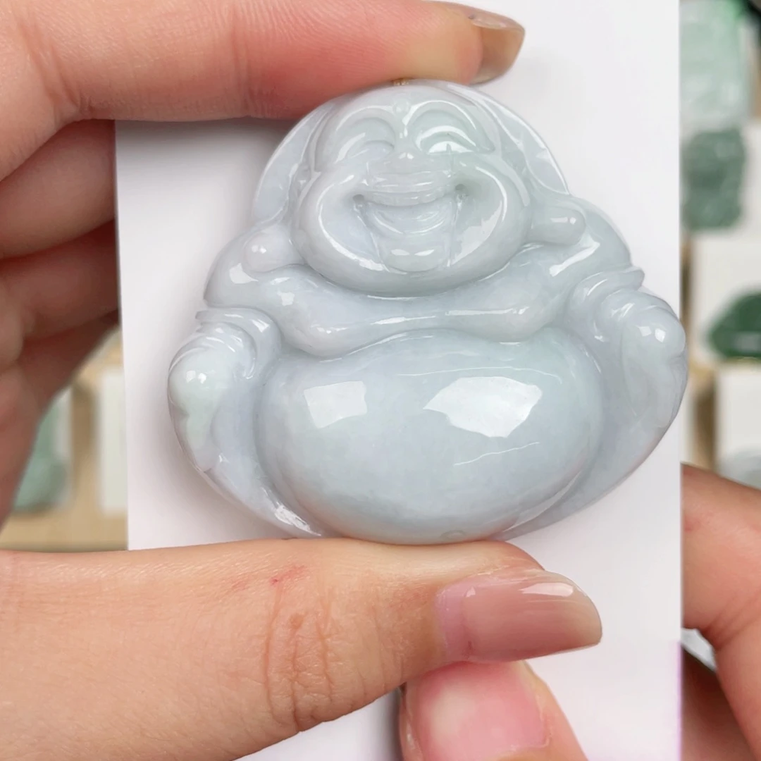 翡翠未镶嵌颈饰佛公（包容心）