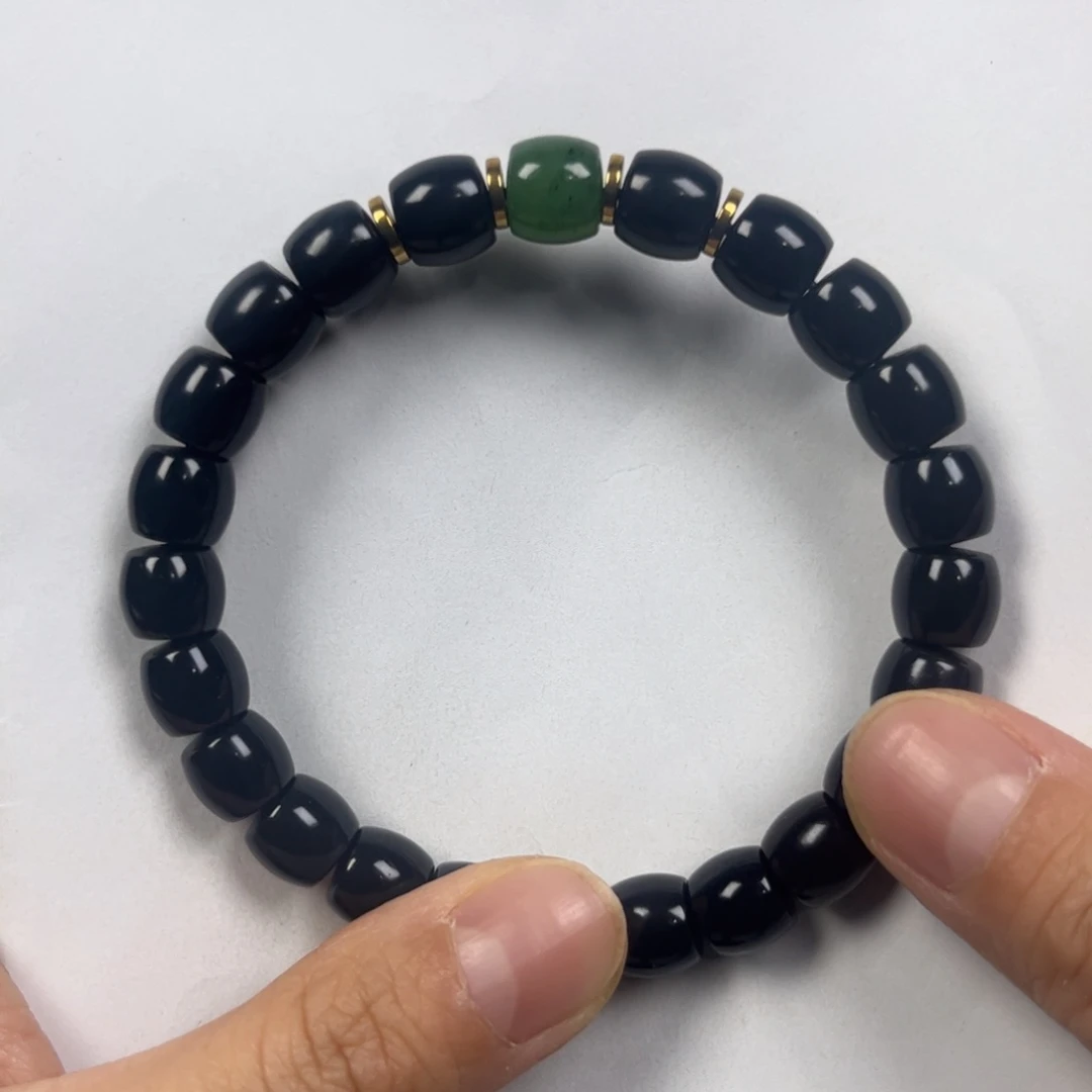 和田玉手链未镶嵌卡9直切