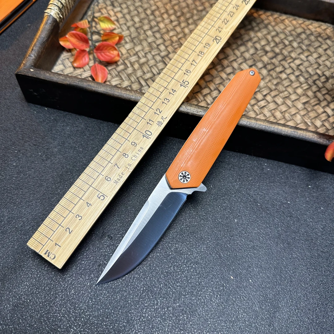 【麟III】K110钢折刀 爱马仕橙 便携 户外 露营 实标