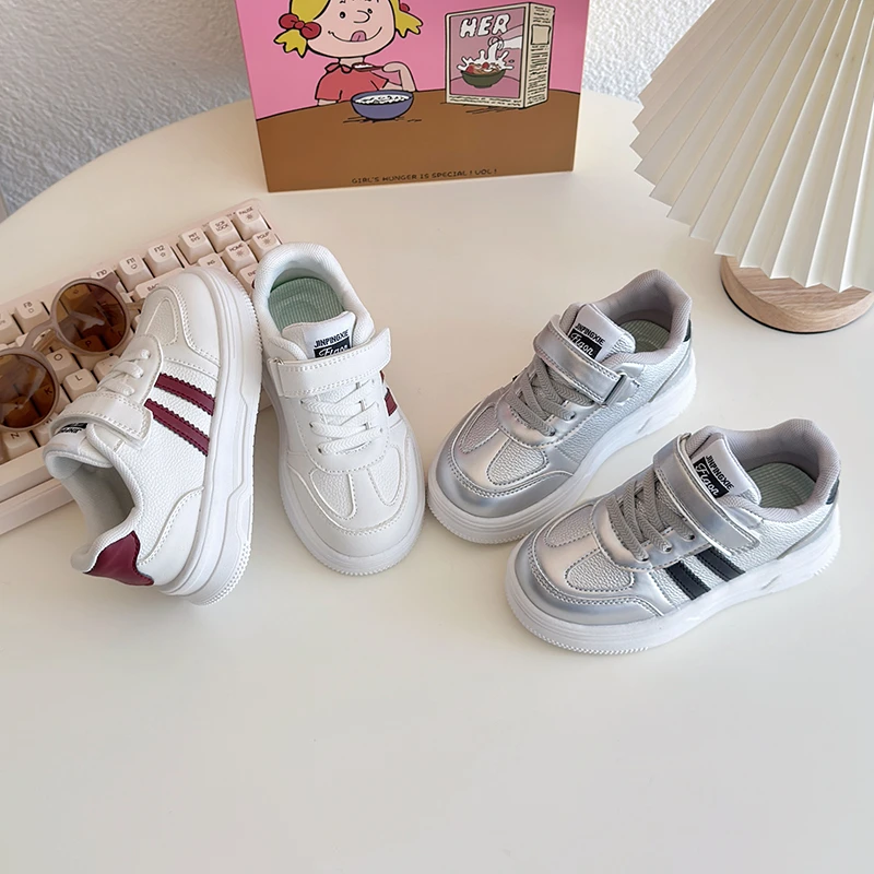 2025年春板鞋防滑女春秋男童鞋时尚透气韩版男童百搭休闲鞋运动鞋