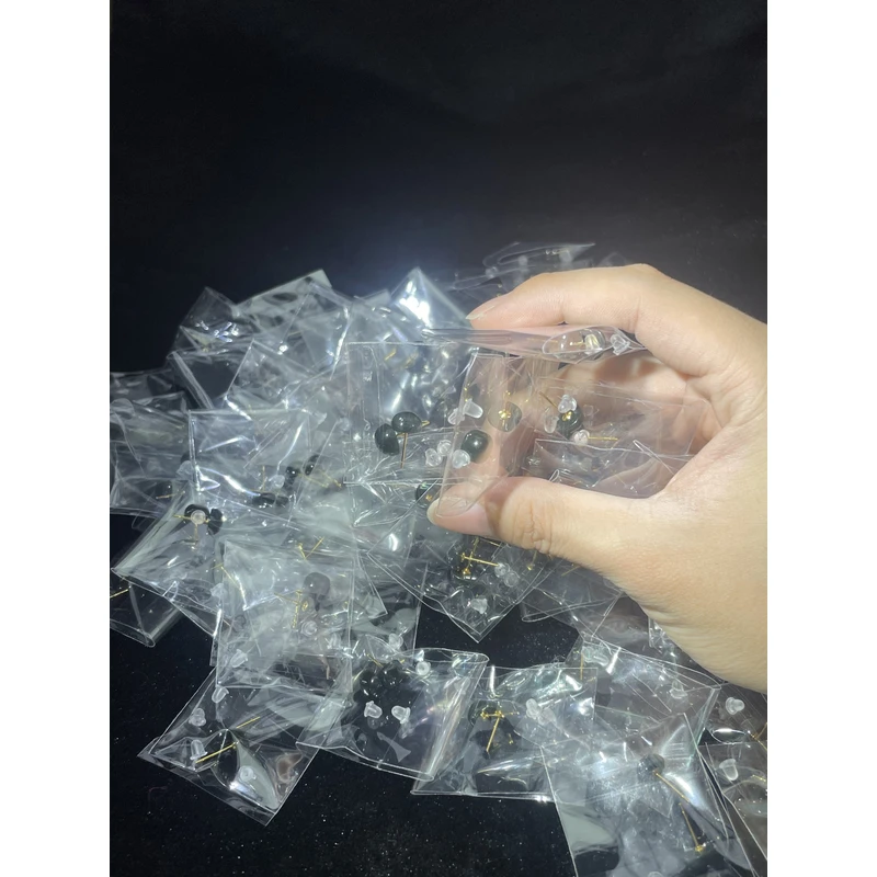 【小耿珠宝】和田玉墨玉耳钉（多样性发其一）