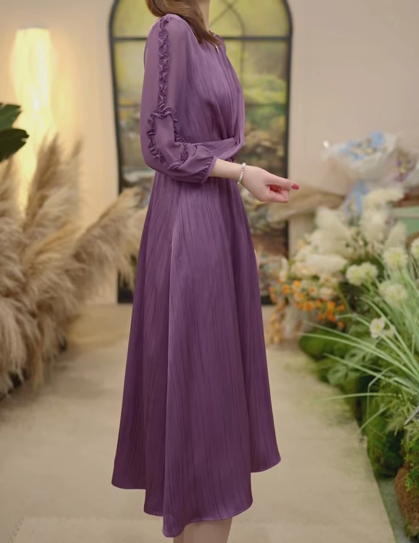 母亲节特惠上新【SS】暗夜女神-女神高贵优雅气质显瘦裙减龄连衣裙