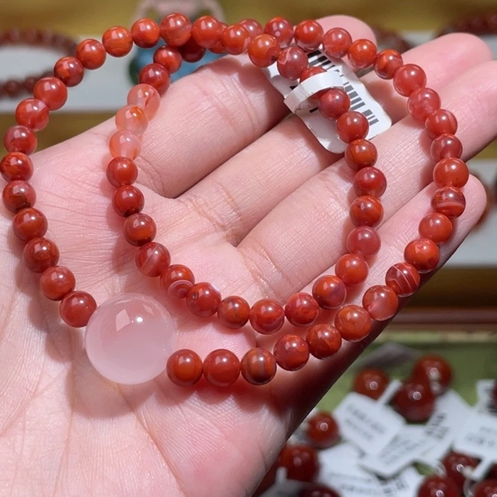 南红玛瑙手串未镶嵌