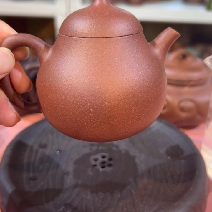 茶壶紫砂紫泥茄瓜150cc