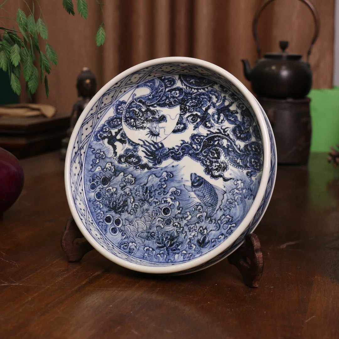 景德镇官方甄选 逸古堂 鱼化龙壶承