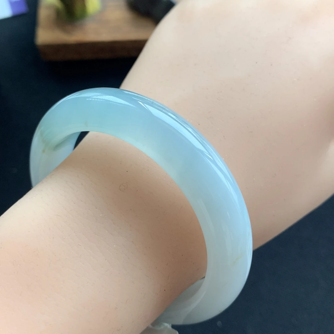 翡翠未镶嵌手镯18号54正