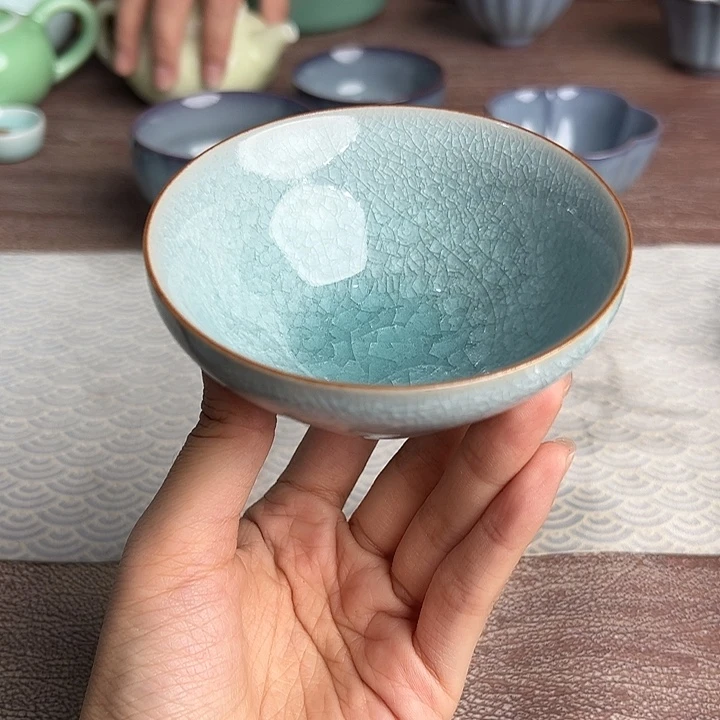龙泉云间青瓷小米茶器