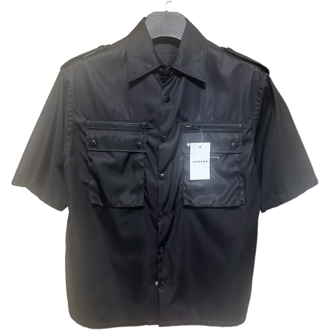 未使用 Prada/普拉达 普拉达三角标工装尼龙短袖外套S码 0386