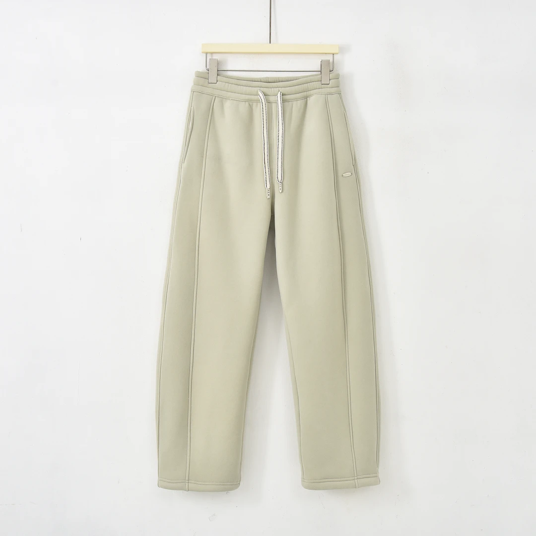 WL[保暖加厚]2025秋冬新款加绒拼接百搭直筒休闲裤K-MF6897