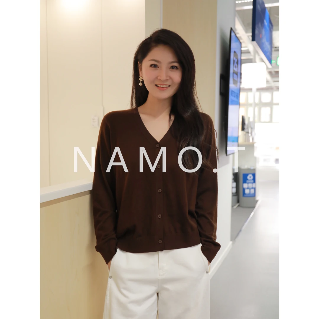 NAMO.T百搭V领长袖针织开衫NH531C367